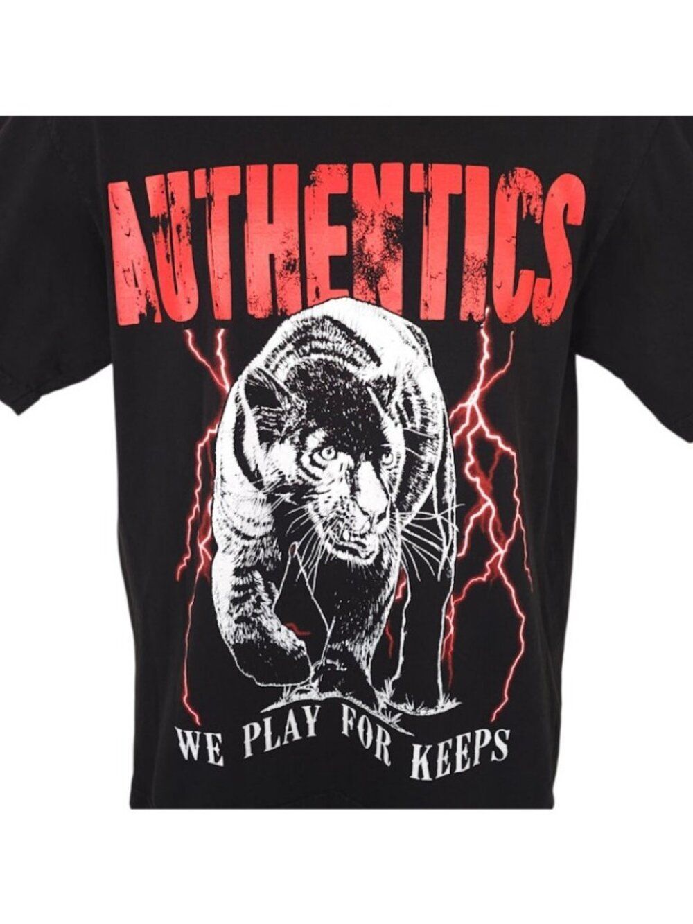 Black Panther T Shirt Mens Size Small We Play For Keeps Authentics Lightning